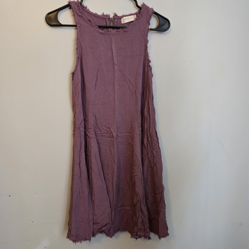 Altar'd State Frayed Hem Purple Mini Dress